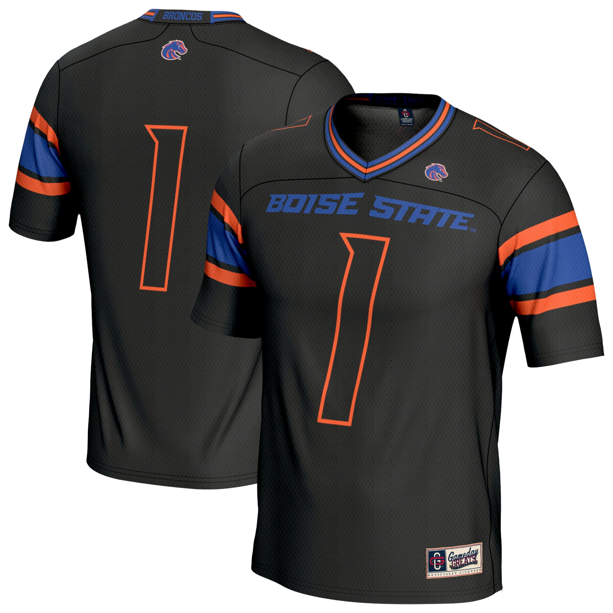 Boise State Broncos GameDay Greats Youth Collegiate Football Lightweight Fashion 26/27 Football Jersey - Black