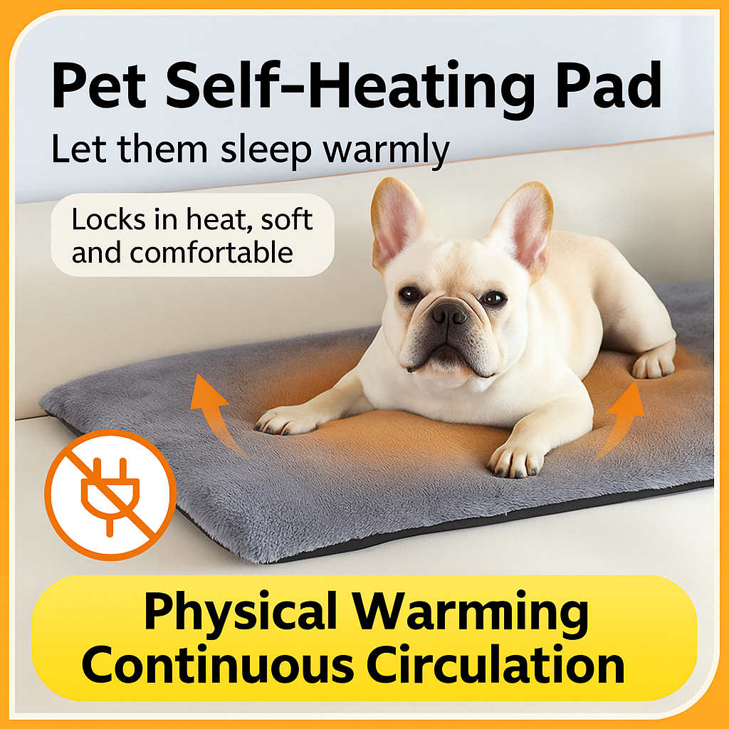 Heatlux French Bulldog Pad – Double-Thick Plush Washable Heat Reflective Pet Bed