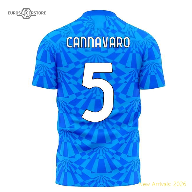Fan-Favorite Napoli 1990S Home Concept Football Kit (Libero) (Cannavaro 5) -