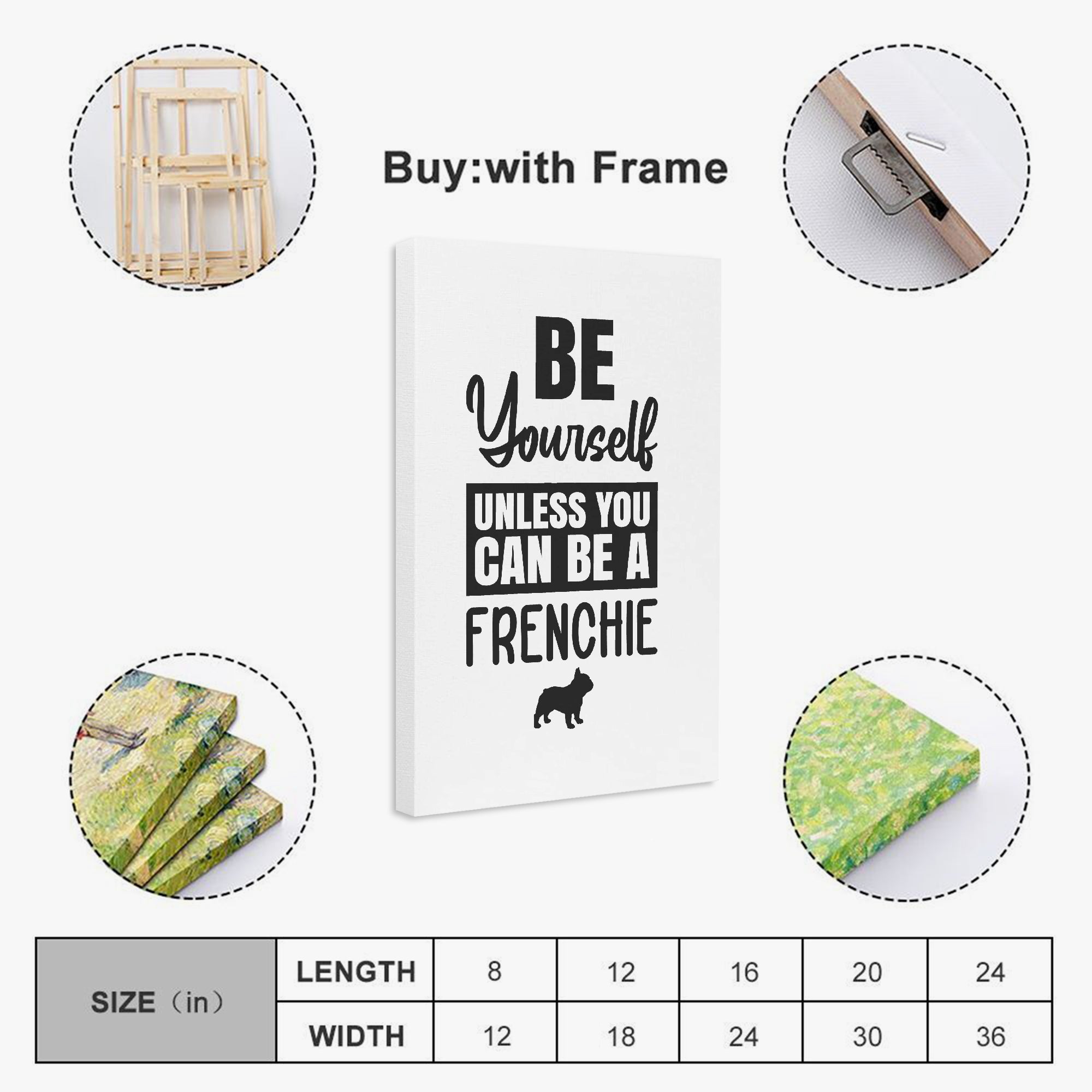 Cozy Be Yourself - Vertical Canvas Painting for Casual Outings