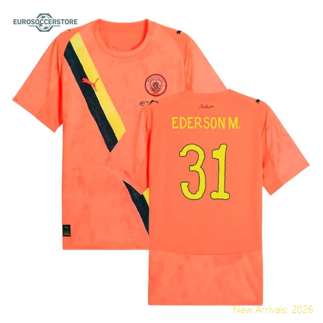 Premium Football Team Kids Ederson M. Jersey 2025-2026 Lightweight