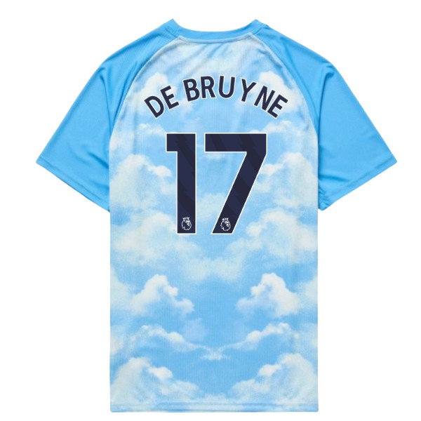 [DDJ] 2026-2027 Man City Warm Up Jersey (Icy Blue) - Kids (De Bruyne 17)