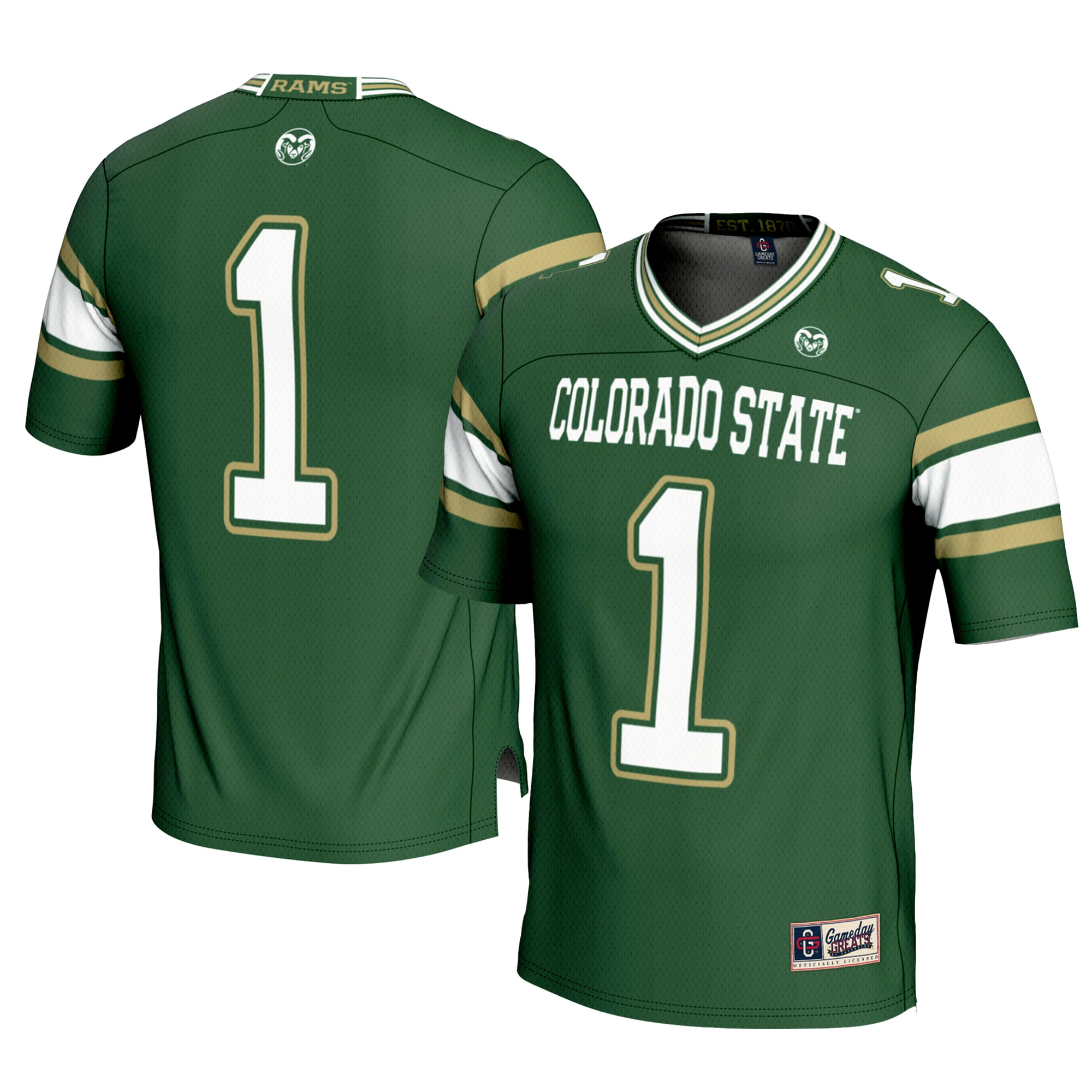 #1 Colorado State Rams GameDay Greats Youth 26/27 Football Jersey - Green