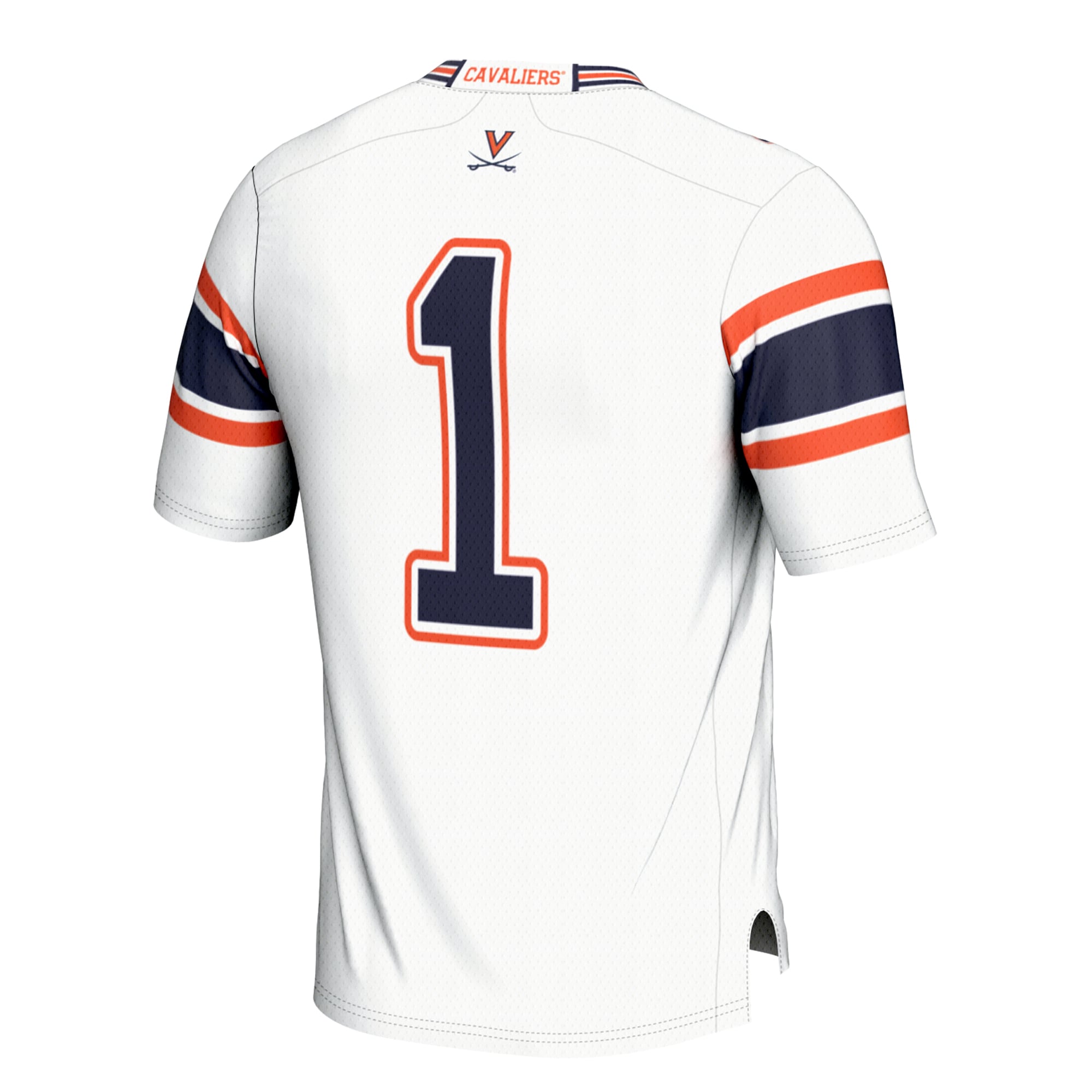 Men's #1 White Virginia Cavaliers Football Jersey