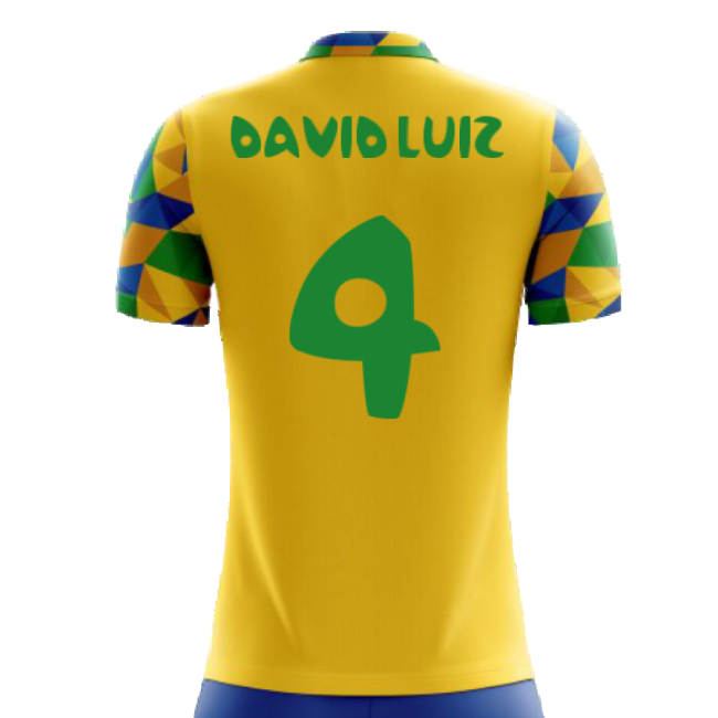 Football 2025-2026 Brazil Home Concept Football Shirt (David Luiz 4) -