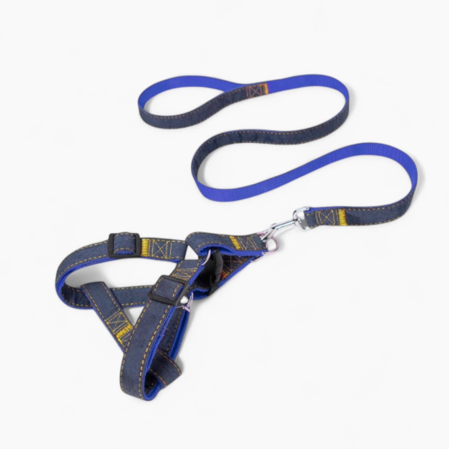 Denim Harness Leash Set – Anti-break Adjustable Chest Vest Summer Wear