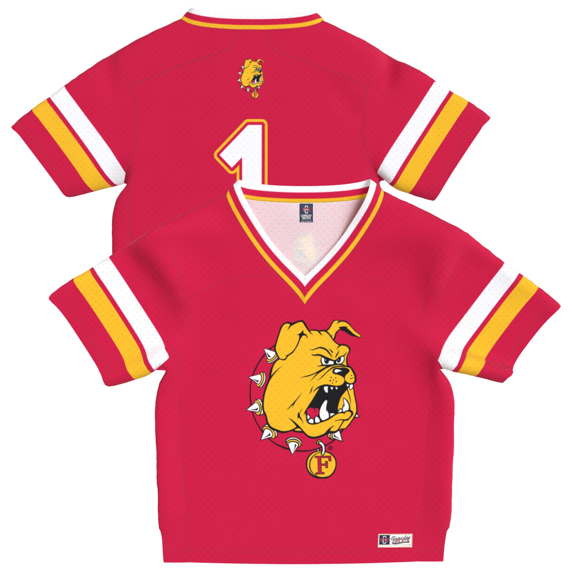 Infant Crimson Ferris State Bulldogs Lightweight Collegiate Football Fashion Jersey