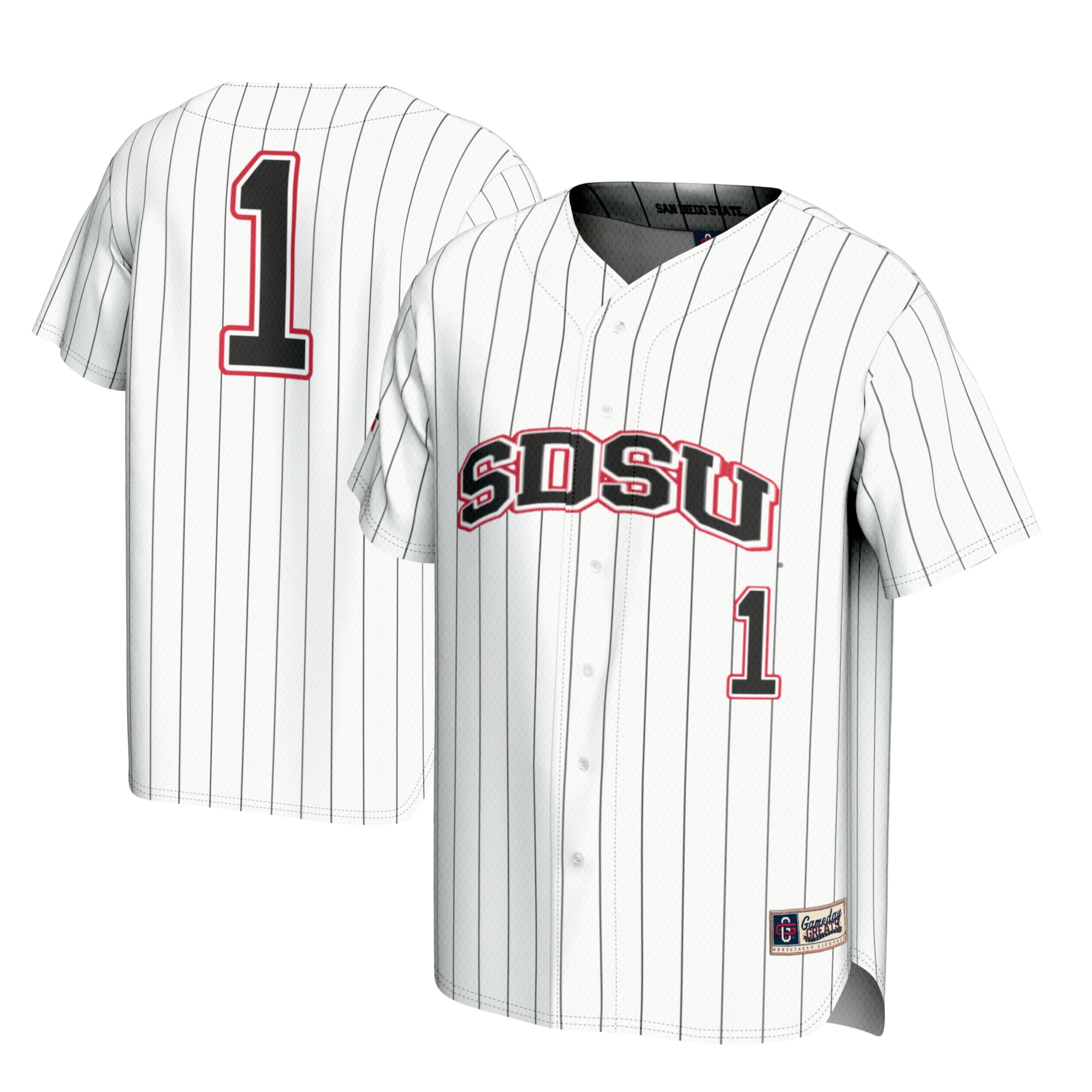 #1 San Diego State Aztecs GameDay Greats Youth Lightweight Baseball Fashion Jersey - White