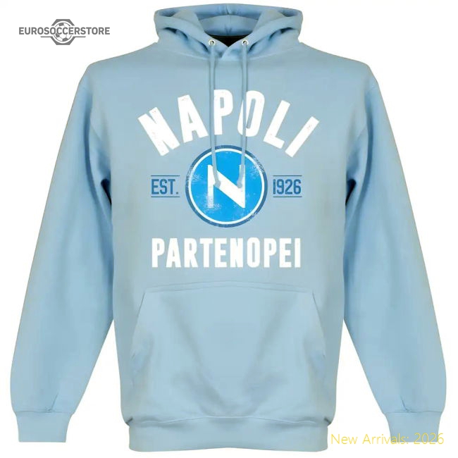 Napoli Fc Established Kids Hoodie - Sky - Excellent Value