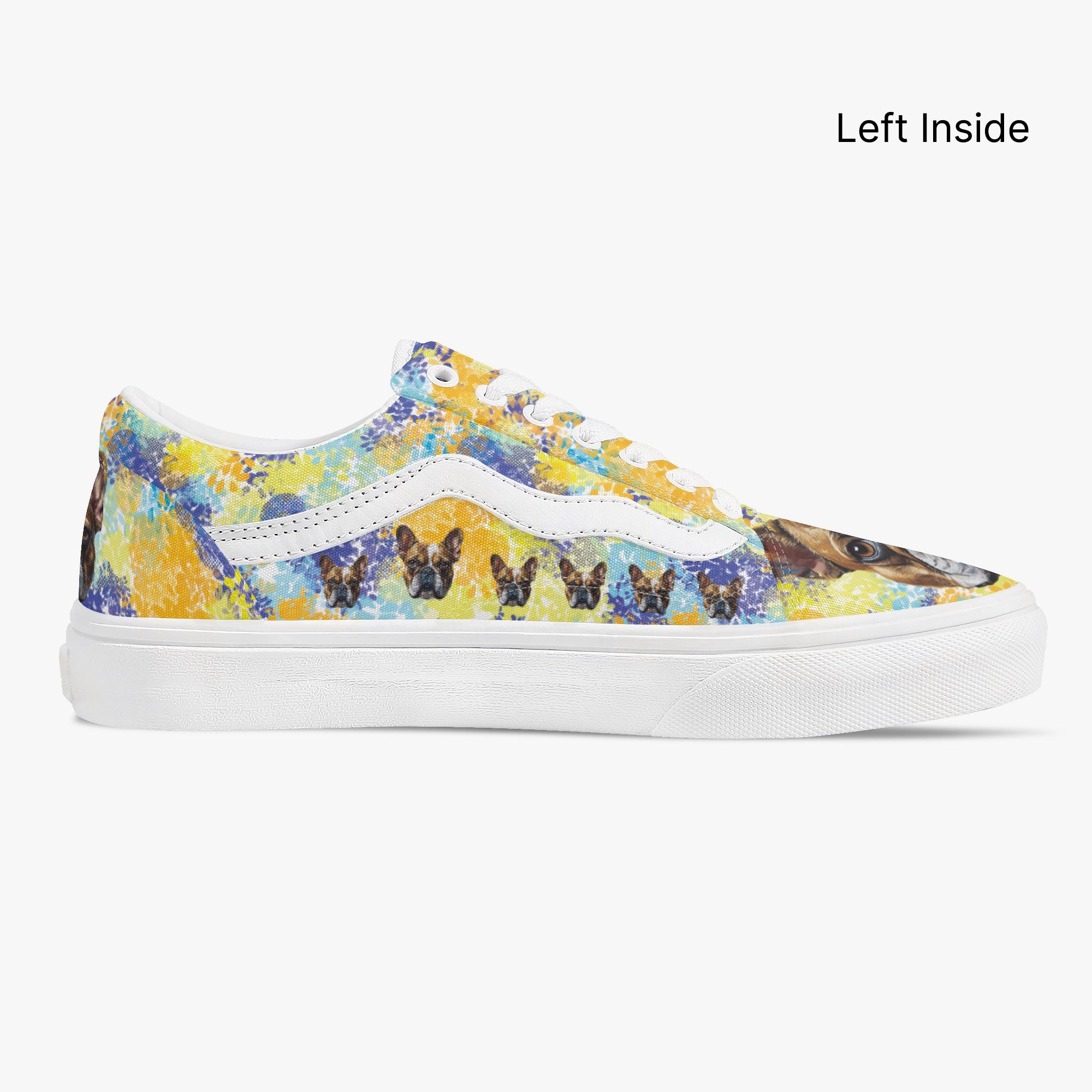 Latte - Trendy Low-Top Canvas Sneakers