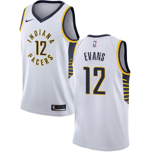 White IND Indiana Pacers #12 Nike Swingman Jersey Basketball Jersey