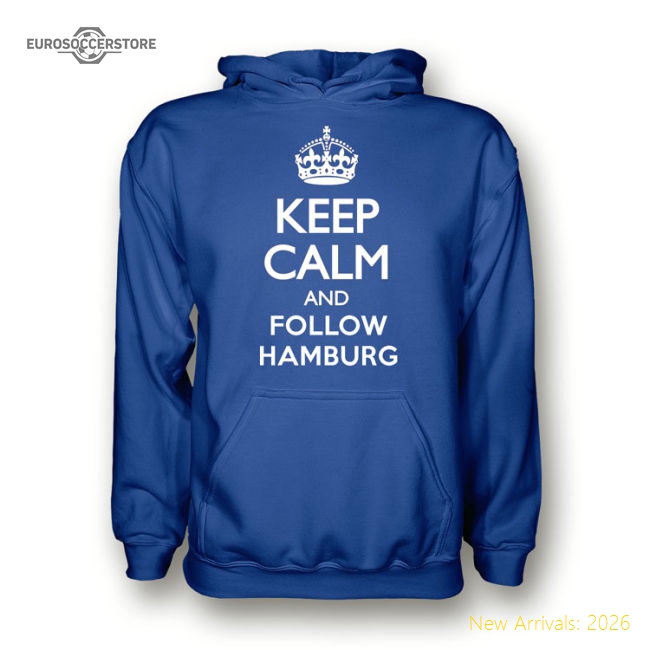 Popular Premium Keep Calm And Follow Hamburg Hoody (Blue)