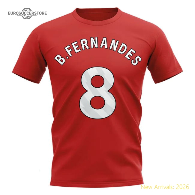 Classic Bruno Fernandes Official Man Utd Hero T-shirt Red