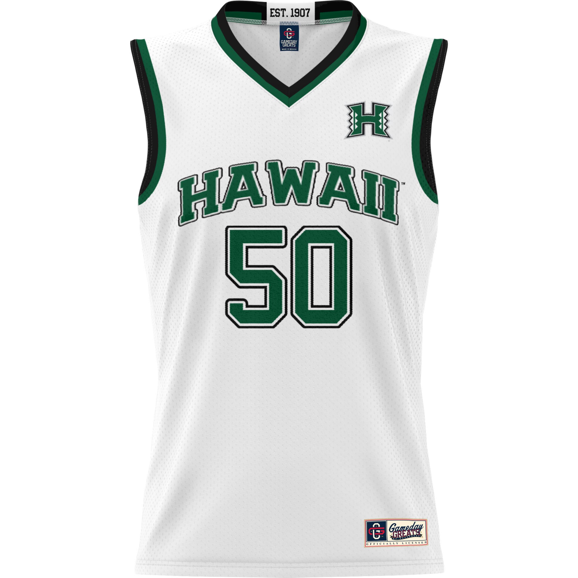 [DDG] Hawaii Rainbow Warriors GameDay Greats Youth Lightweight Basketball Jersey - White