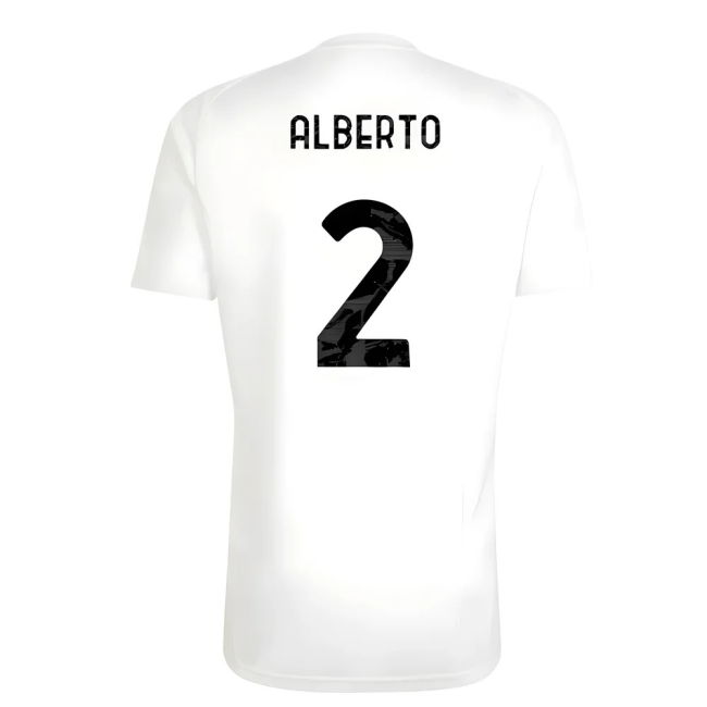 2025-2026 Juve Training Shirt (White) Stretch Fabric Moisture Wicking