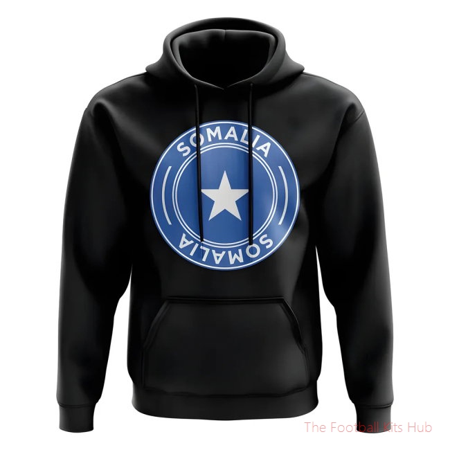 Men Somalia Football Badge Hoodie (Black)