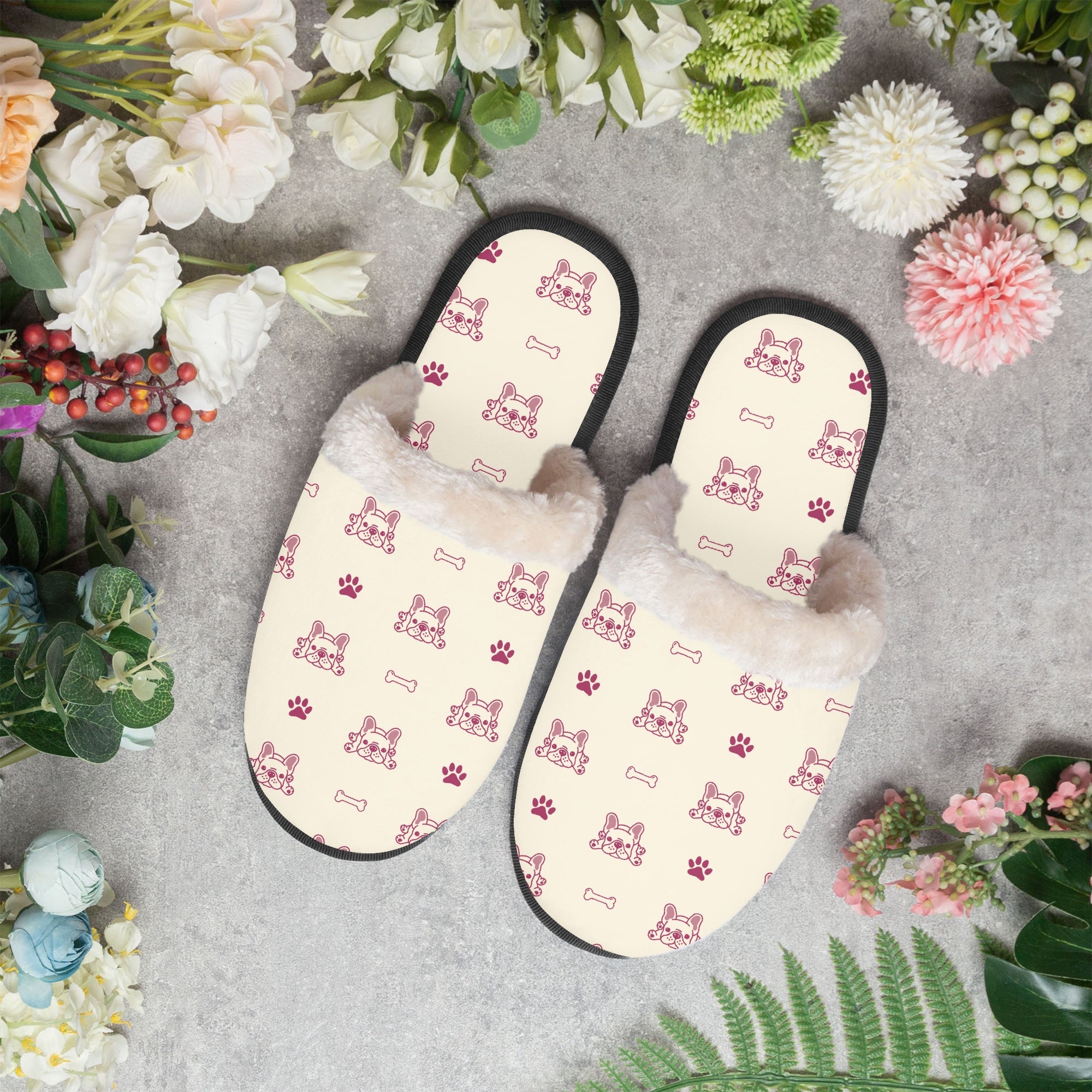 Lifestyle-Driven Milo - Cozy Winter Slippers for French Bulldog Lovers