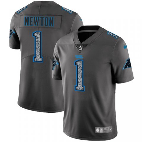 Authentic NFL Carolina Panthers #1 Cam Newton Gray Fashion Jersey
