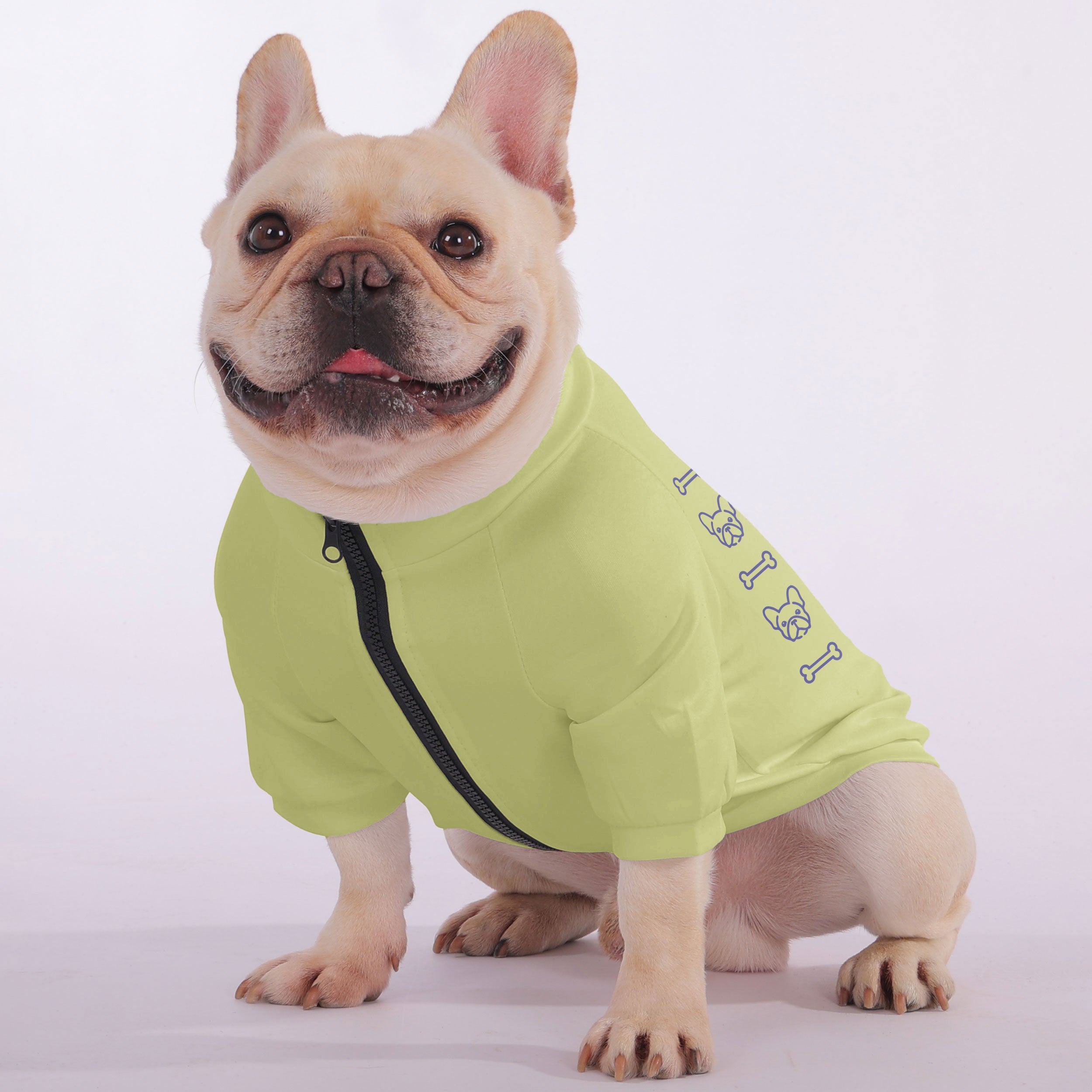 Everyday Yoda - Snuggly Zip-up Sweatshirt For French Bulldogs for French