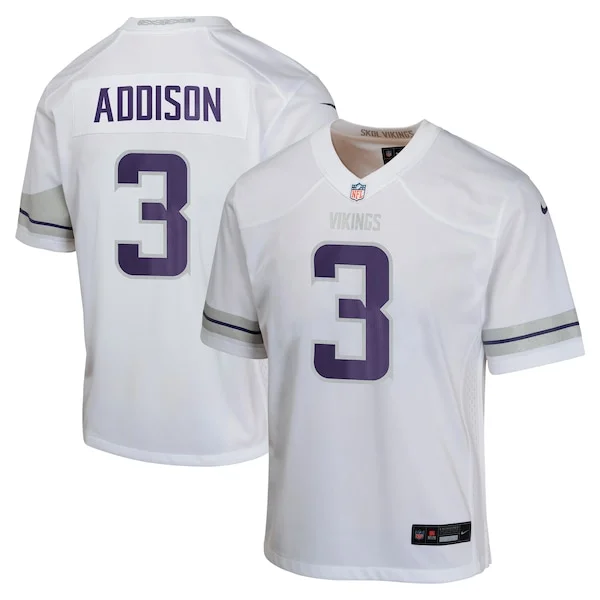 None Jordan Addison Game Jersey - White | NFL Player Jersey | NFL Foot