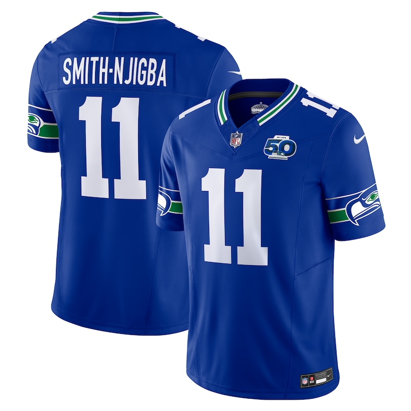 None Jaxon Smith-Njigba Seattle Seahawks Powerful Authentic Jersey