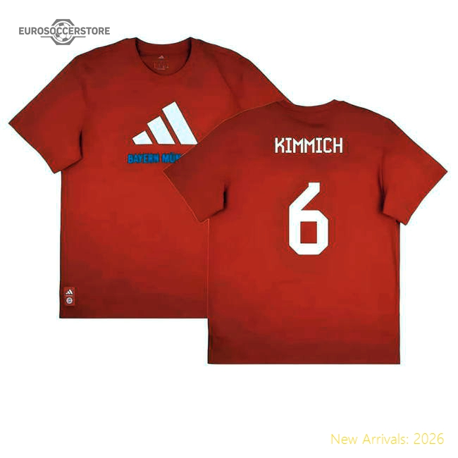 Best-Selling 2025-2026 Bayern Munich Seasonal Graphic Tee (Red) (Kimmich