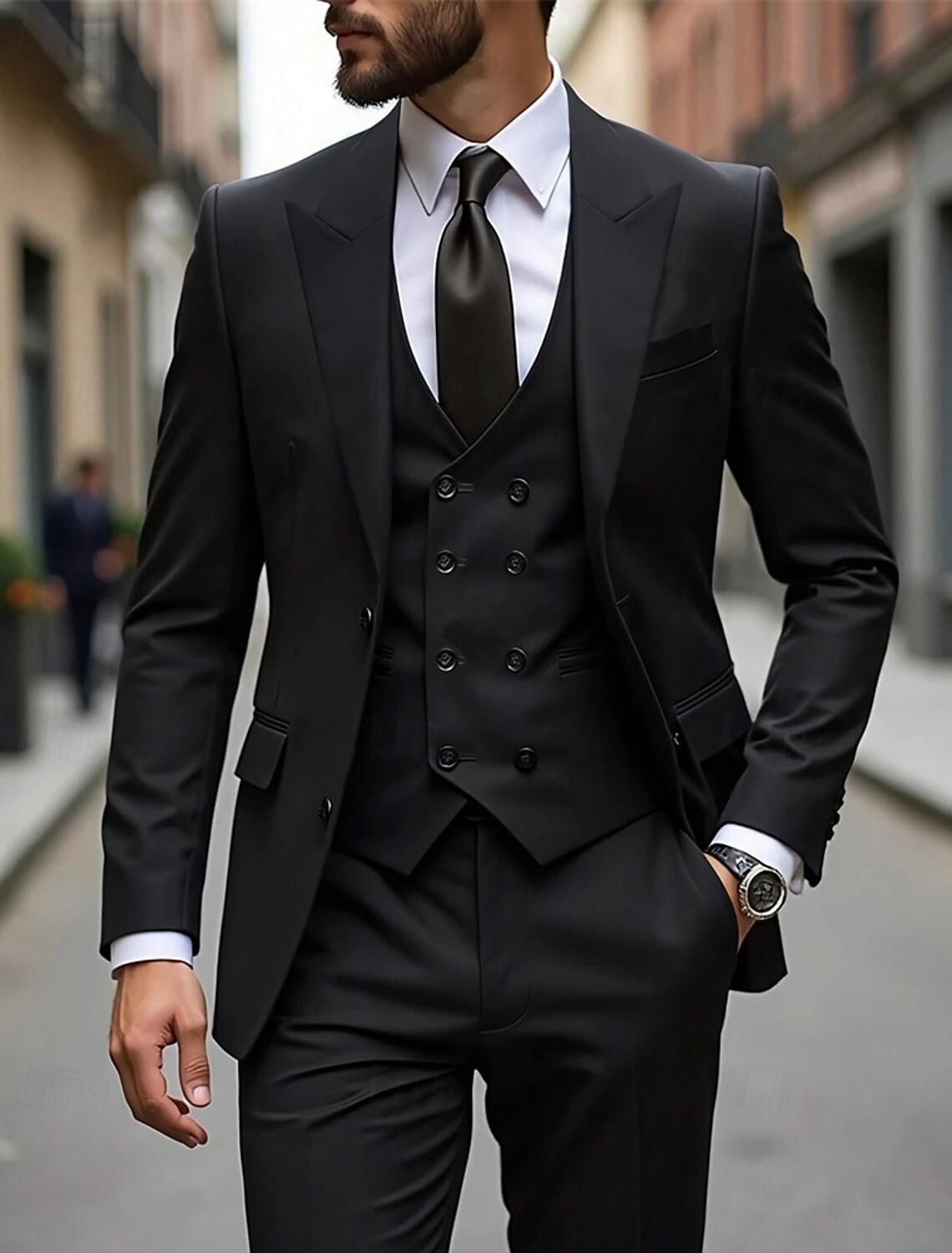 Men's Blazer+Vest+Dress Pants Blazer Vest Set Business Cocktail Party