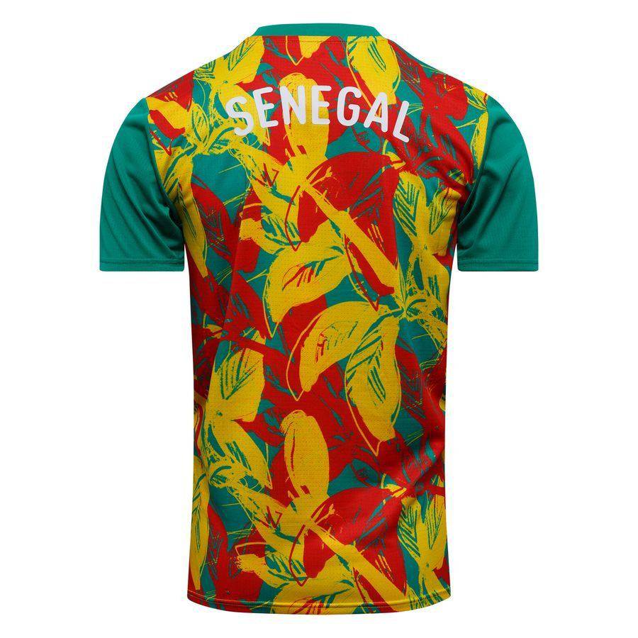 Senegal Training T-Shirt Pre Match Africa Cup of Nations 2025 - Green/Faster Yellow/Puma Red Stadium Collection