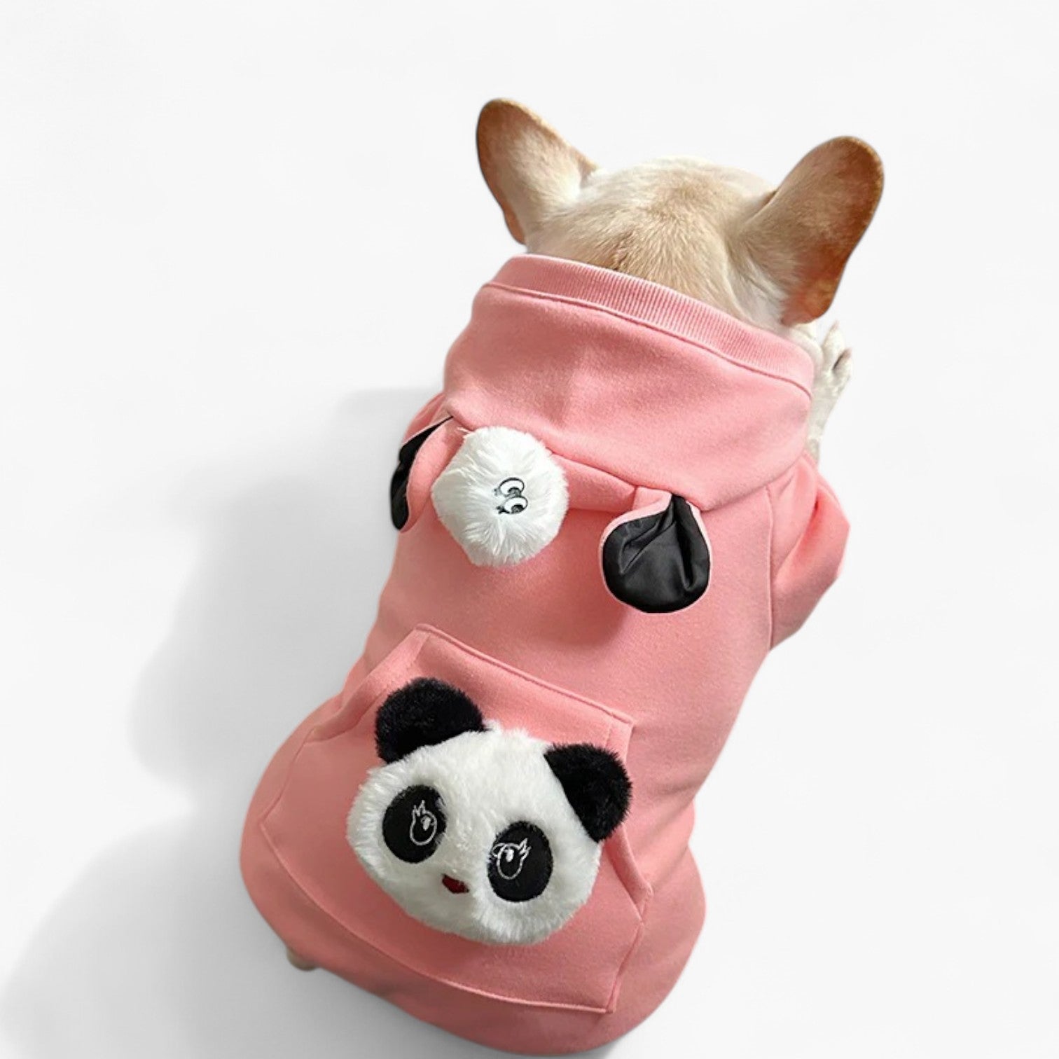 Pink Panda Hoodie – Cute Plush Warm Winter Dog Coat Everyday Use