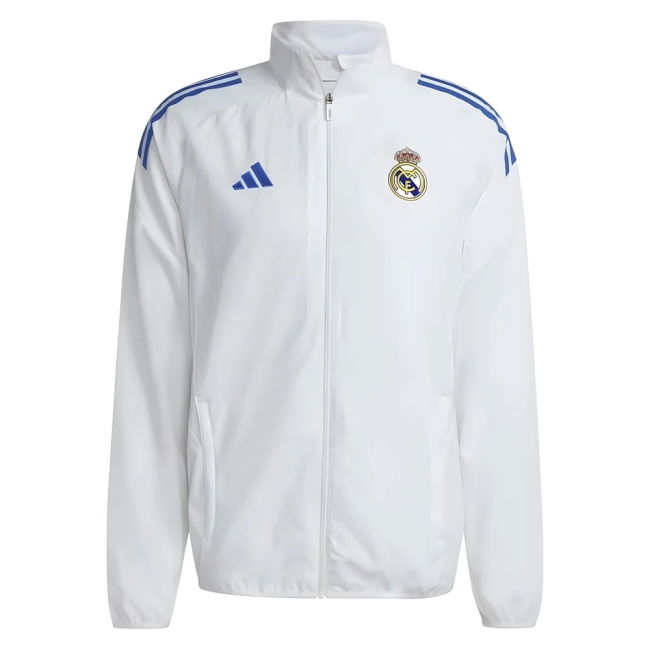 2025-2026 Real Madrid CF Authentic Jacket (White) | Breathable