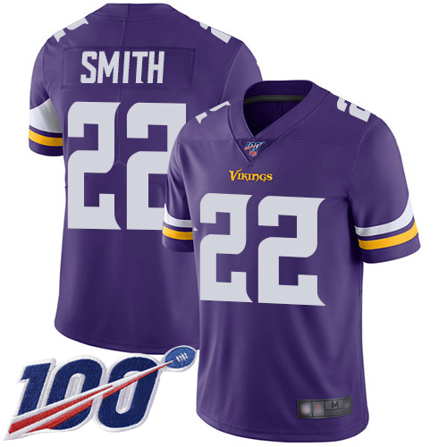 NFL M V Vikings #22 Harrison Smith Limited Purple Jersey - Fan Favo...