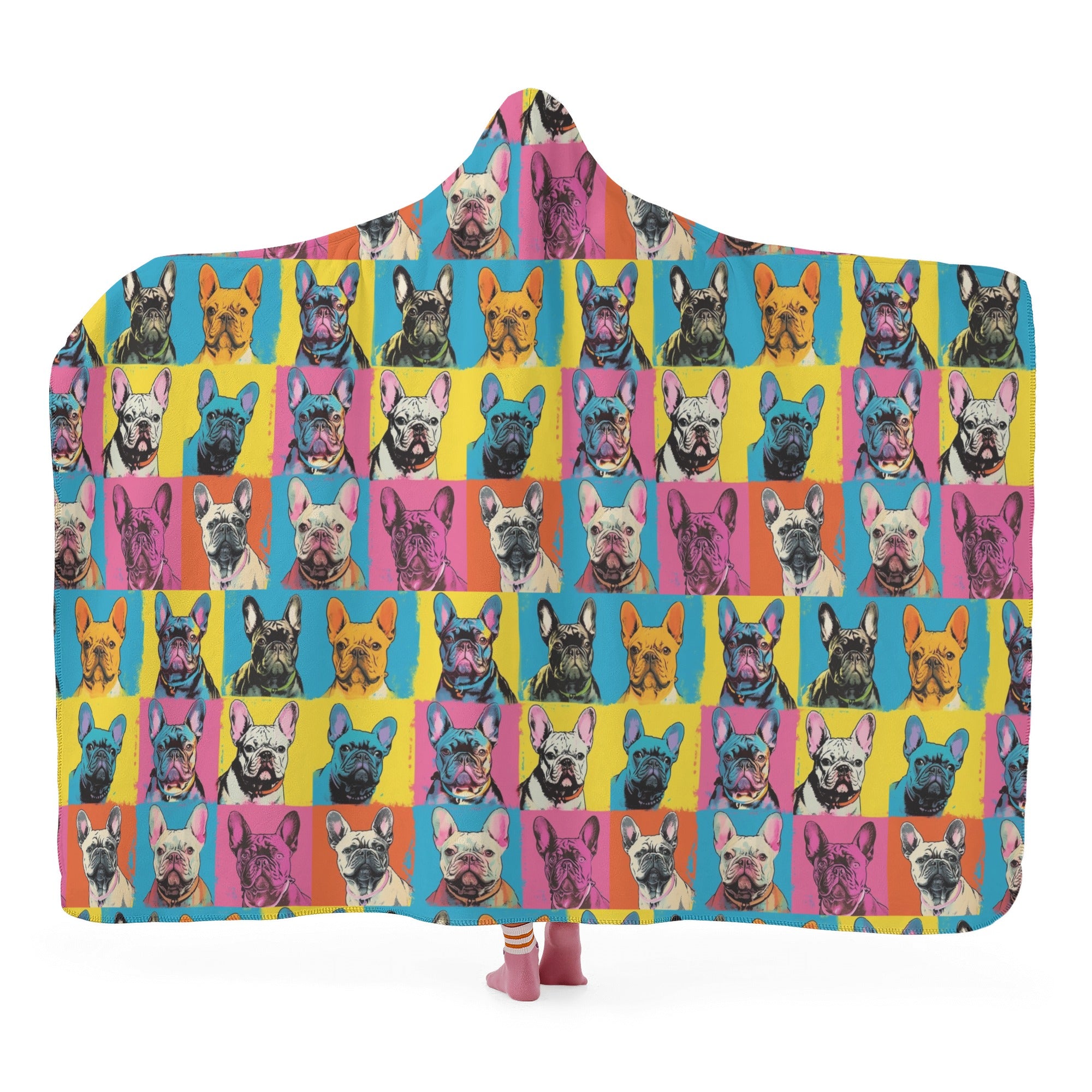 Frenchie Art - Hooded Blanket