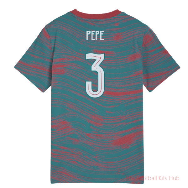 2026-2027 Portugal FtblCulture Tee AOP (Red-Green) - Kids (Pepe 3)