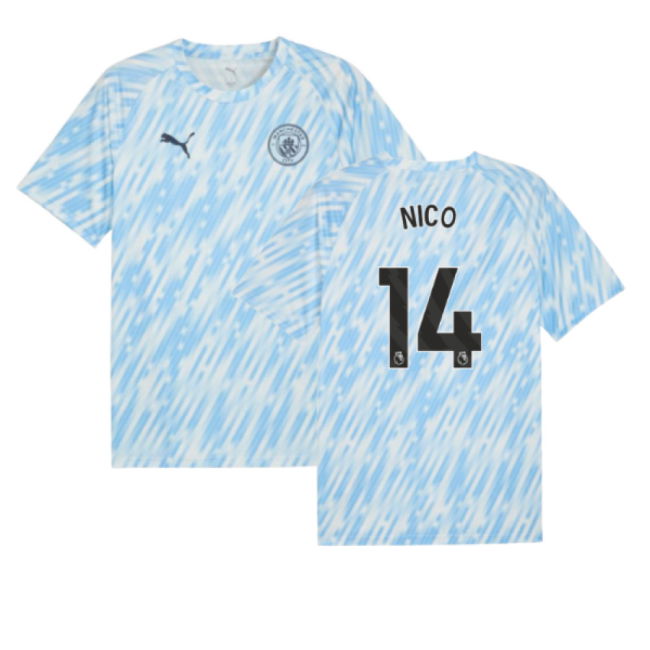 Man City 2025-20 Home Shirt Nico #14 L M S