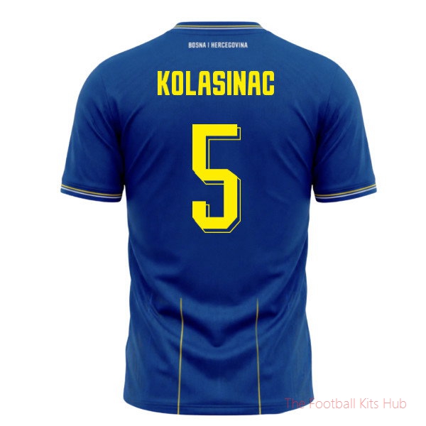 Bosnia and Herzegovina Home Shirt 2026-2027 Kolasinac #5 Kids' Football
