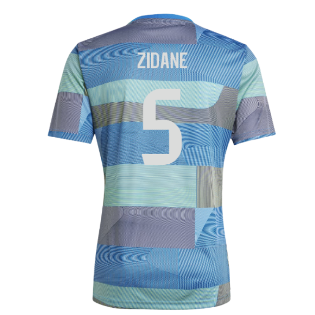 2025-2026 Madrid Real Madrid Pre-Match Shirt (Blue) (Zidane 5)