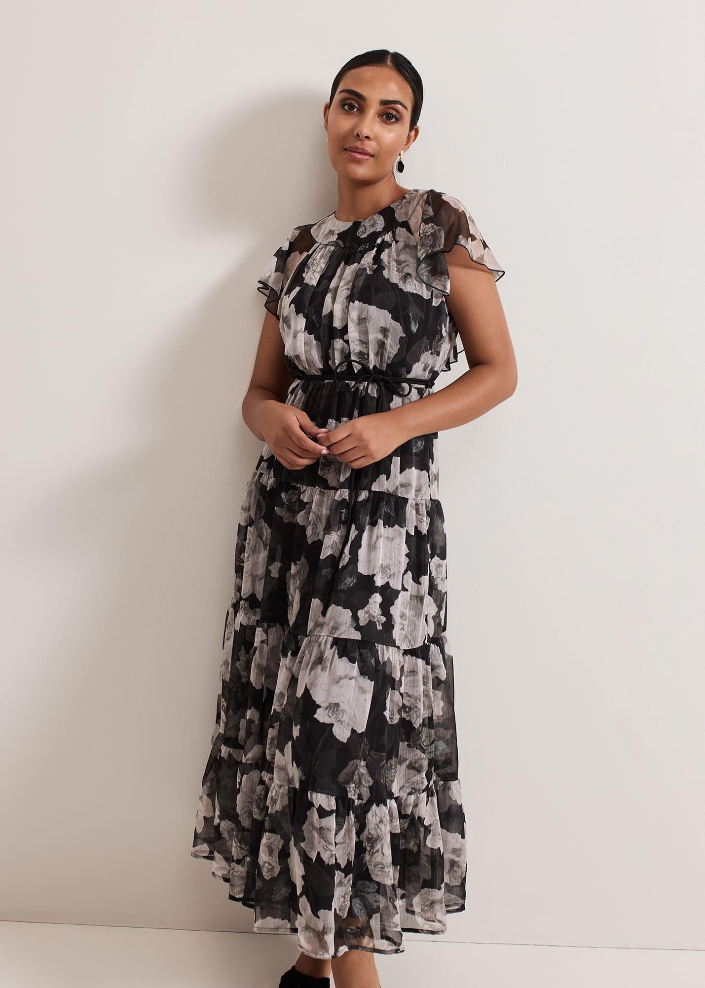 Petite Jordine Floral Print Midaxi Dress