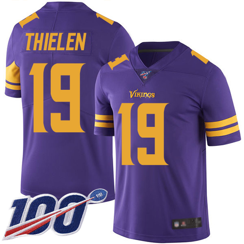 Premium NFL Minnesota Vikings #19 Adam Thielen Purple Limited Jersey