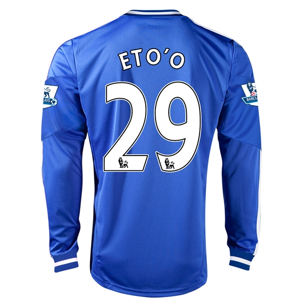 13-14 Chelsea 29 ETO'O Home Long Sleeve Jersey Shirt - Official