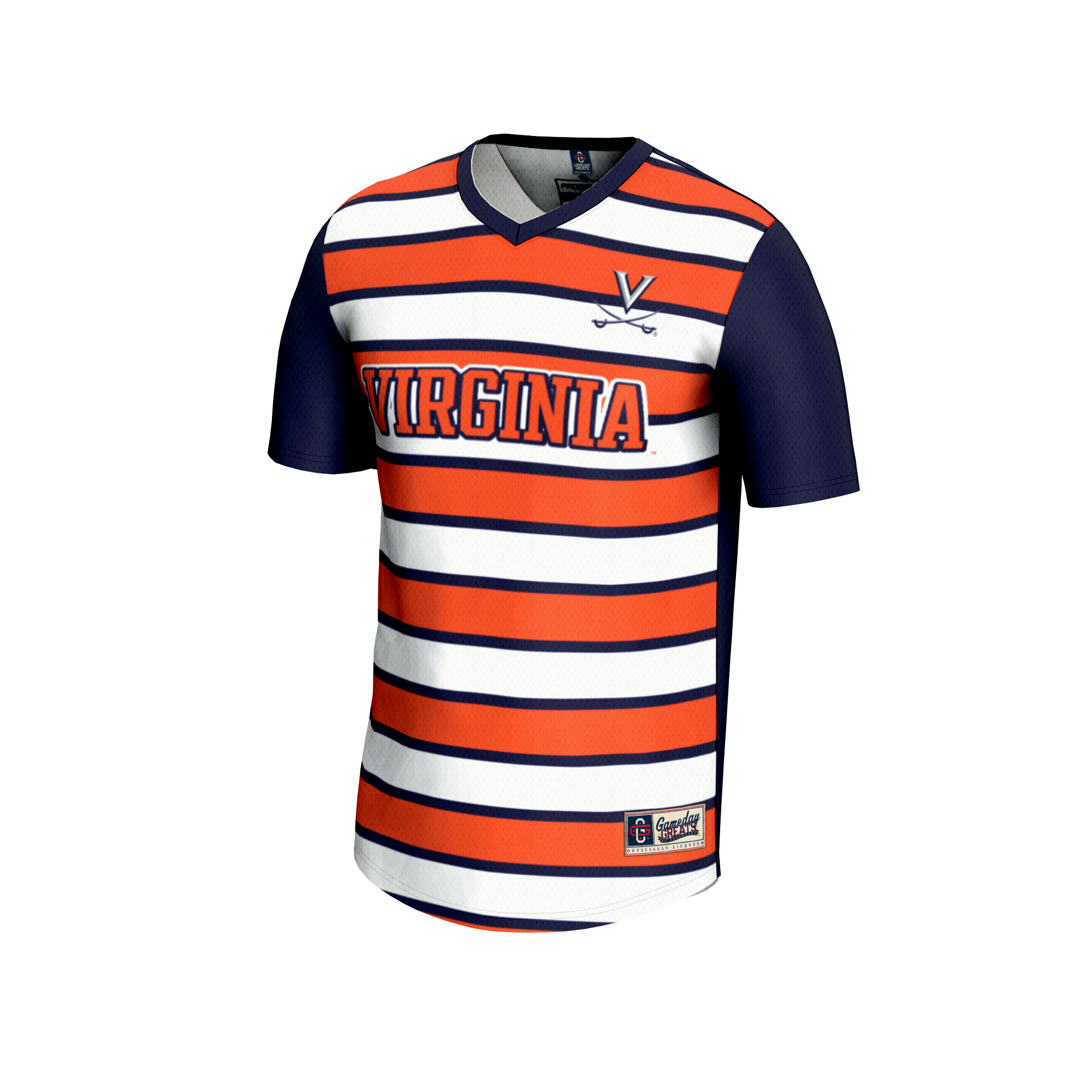 [SJH] Virginia Cavaliers GameDay Greats Youth Lightweight Soccer Fashion Jersey - Navy
