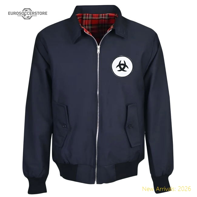 Performance High-Quality Bordeaux Navy Harrington Jacket
