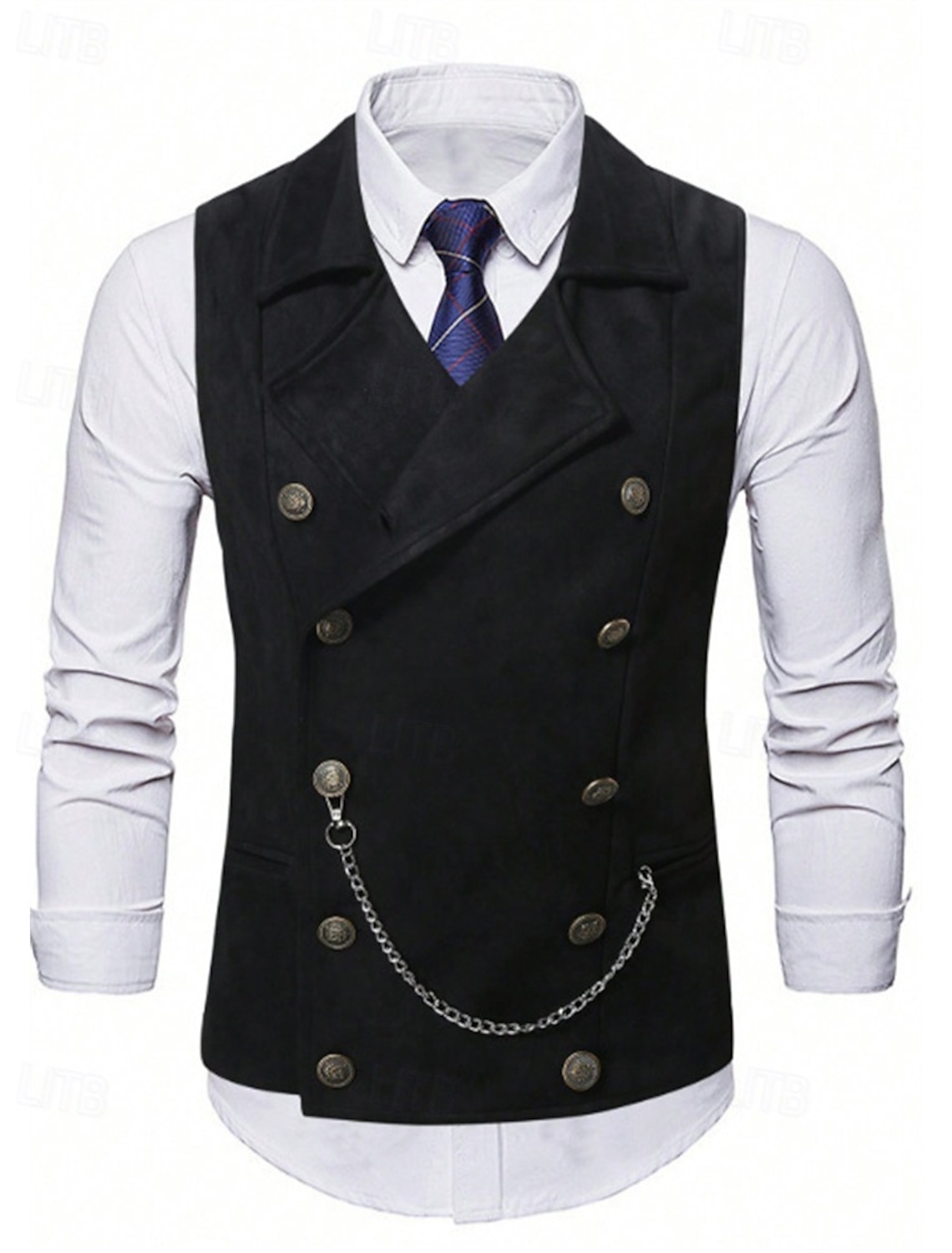 Men's Vest Waistcoat Gilet Vacation Party Business Fashion Casual