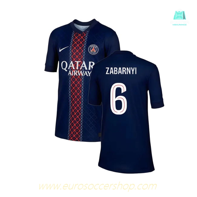 2025-2026 PSG Paris Saint Germain Home Shirt (Kids) (Zabarnyi 6)