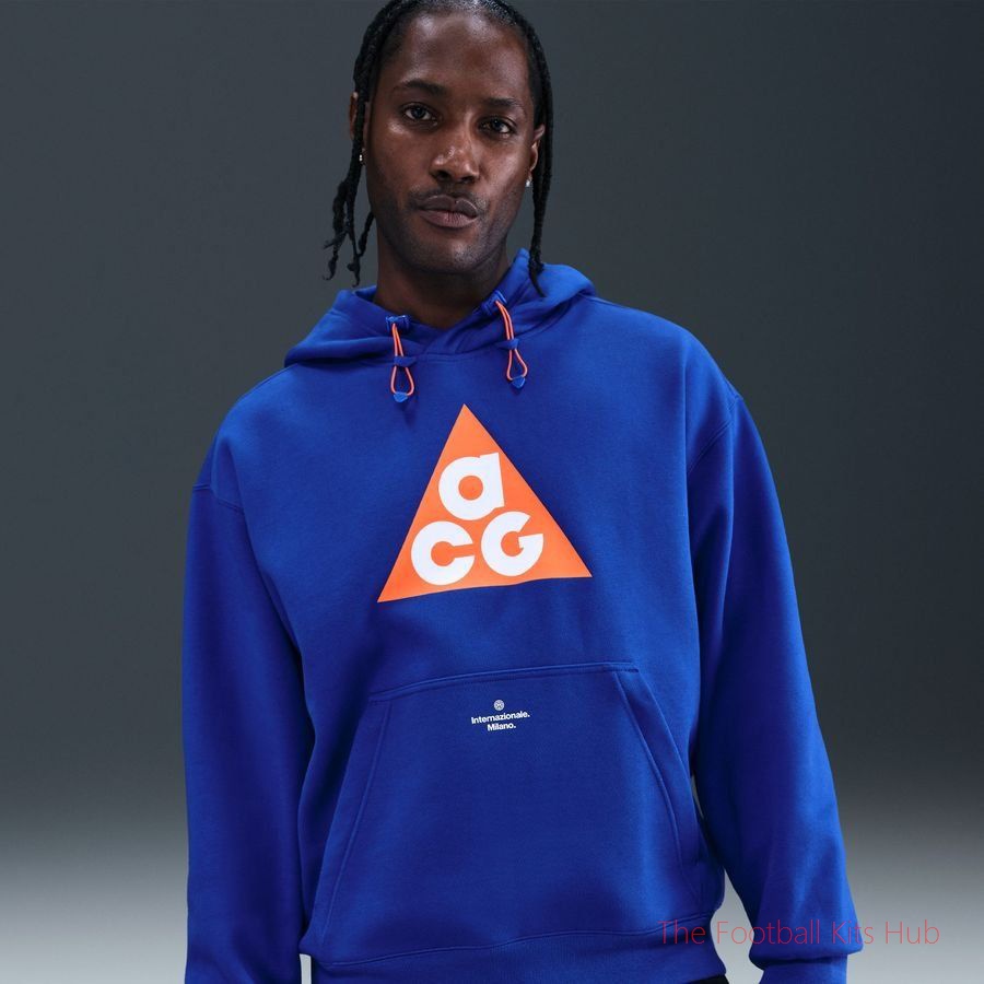 Inter Milan X ACG Hoodie Therma-FIT Pullover 4th - Hyper Blue/Safety Orange/White
