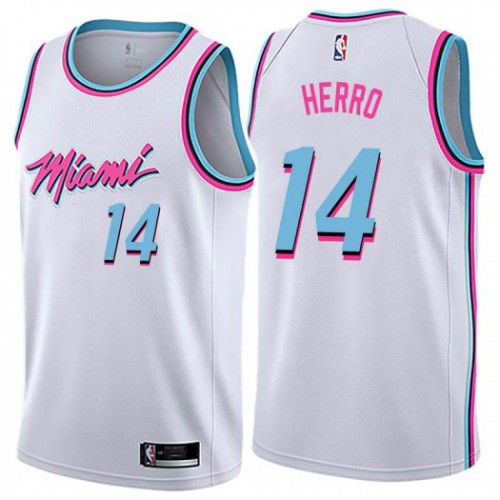 Nike Heat White Miami Heat #14 Jersey - Discounted Basketball Jersey