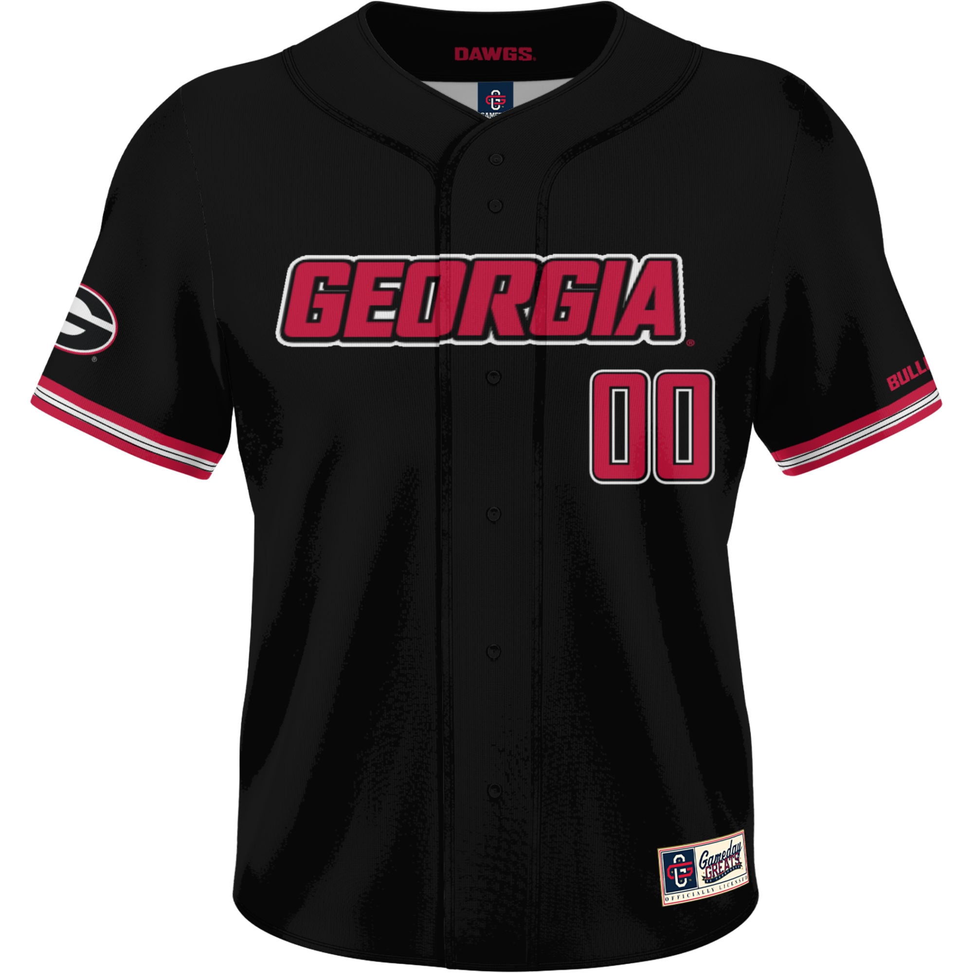 Georgia Bulldogs GameDay Greats Youth NIL Pick-A-Player Lightweight Baseball Jersey - Black