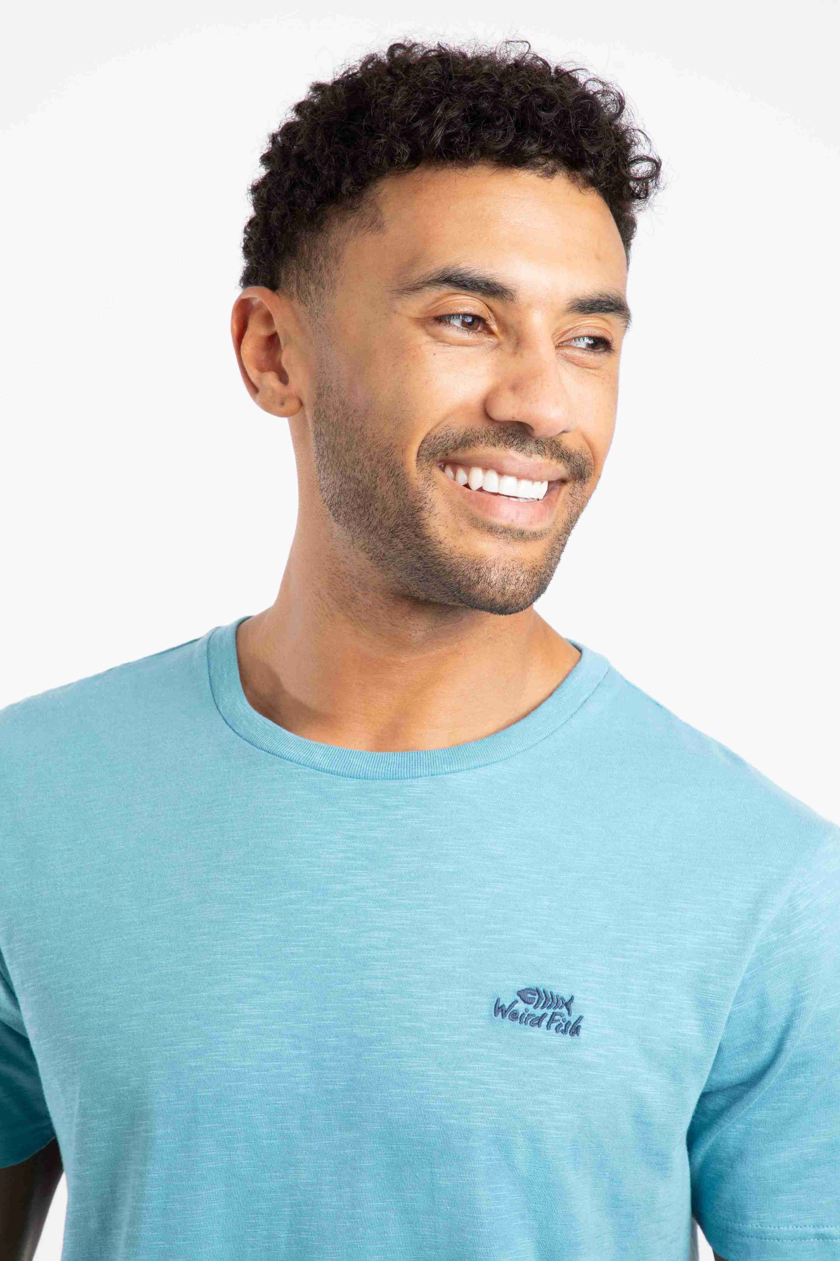 Fished Branded T-Shirt Smoked Blue