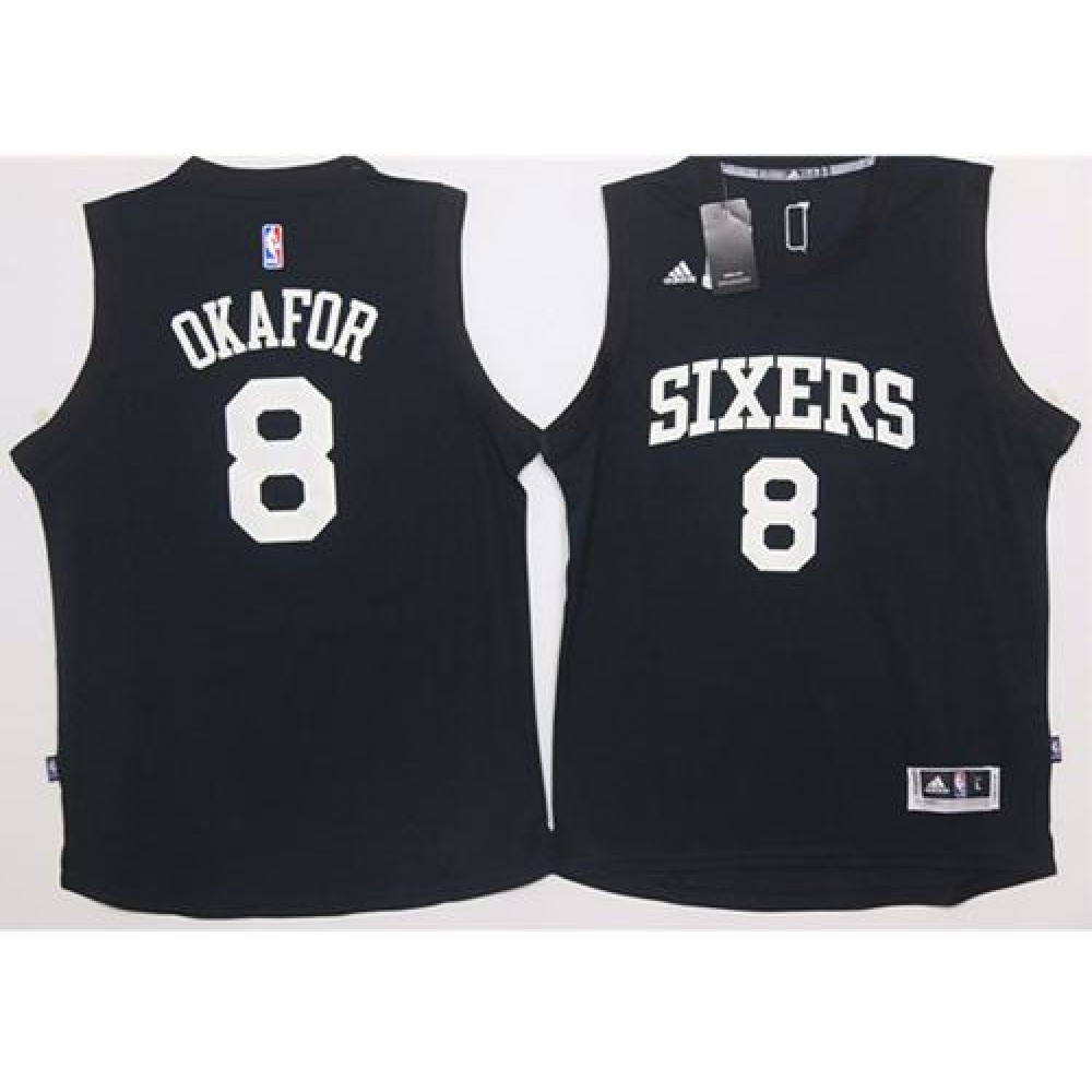 Professional Grade Men's Sixers #8 Jahlil Black Basketball Jersey