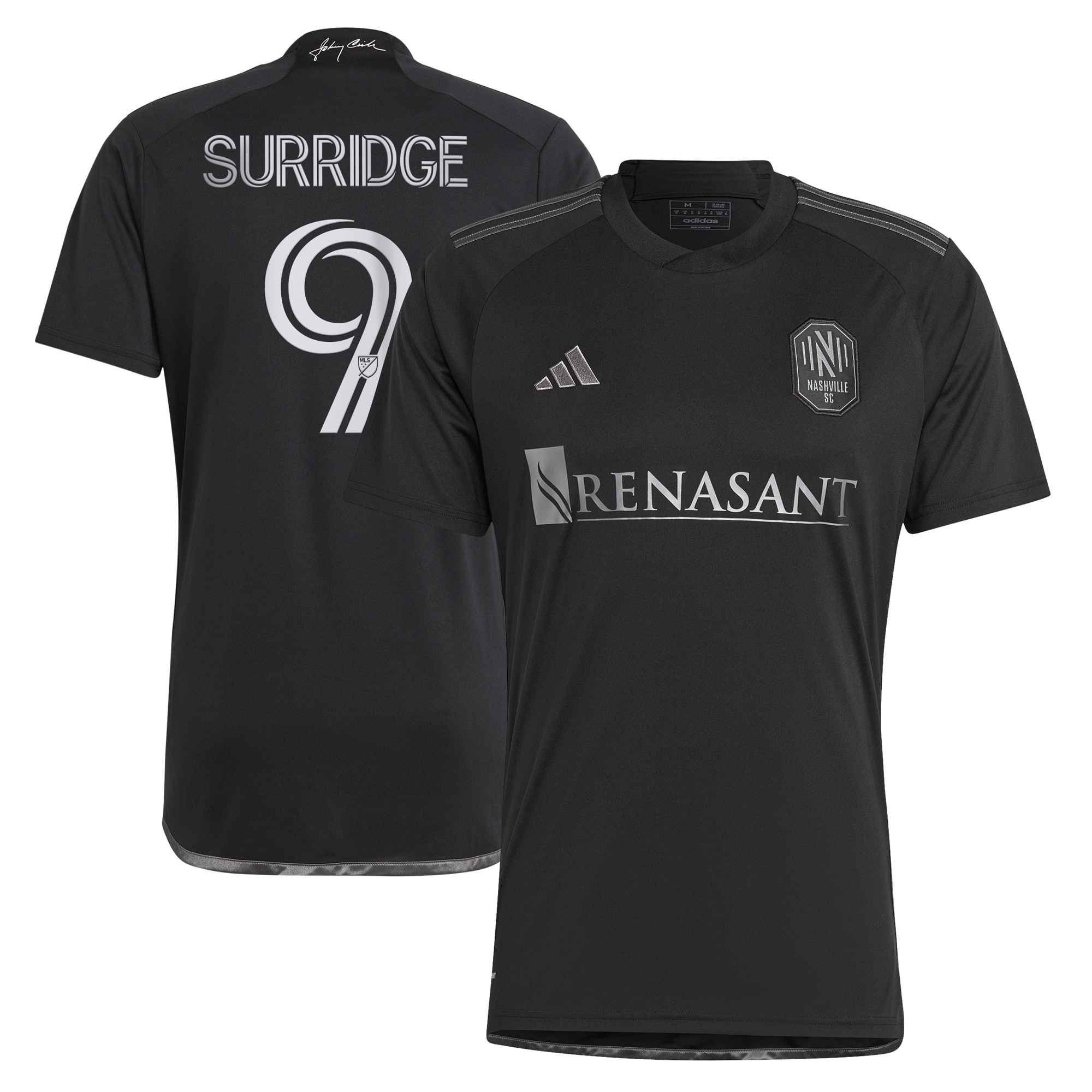 [SJH] Sam Surridge Nashville SC 2023 Man In Black Kit Replica Player Jersey - Black