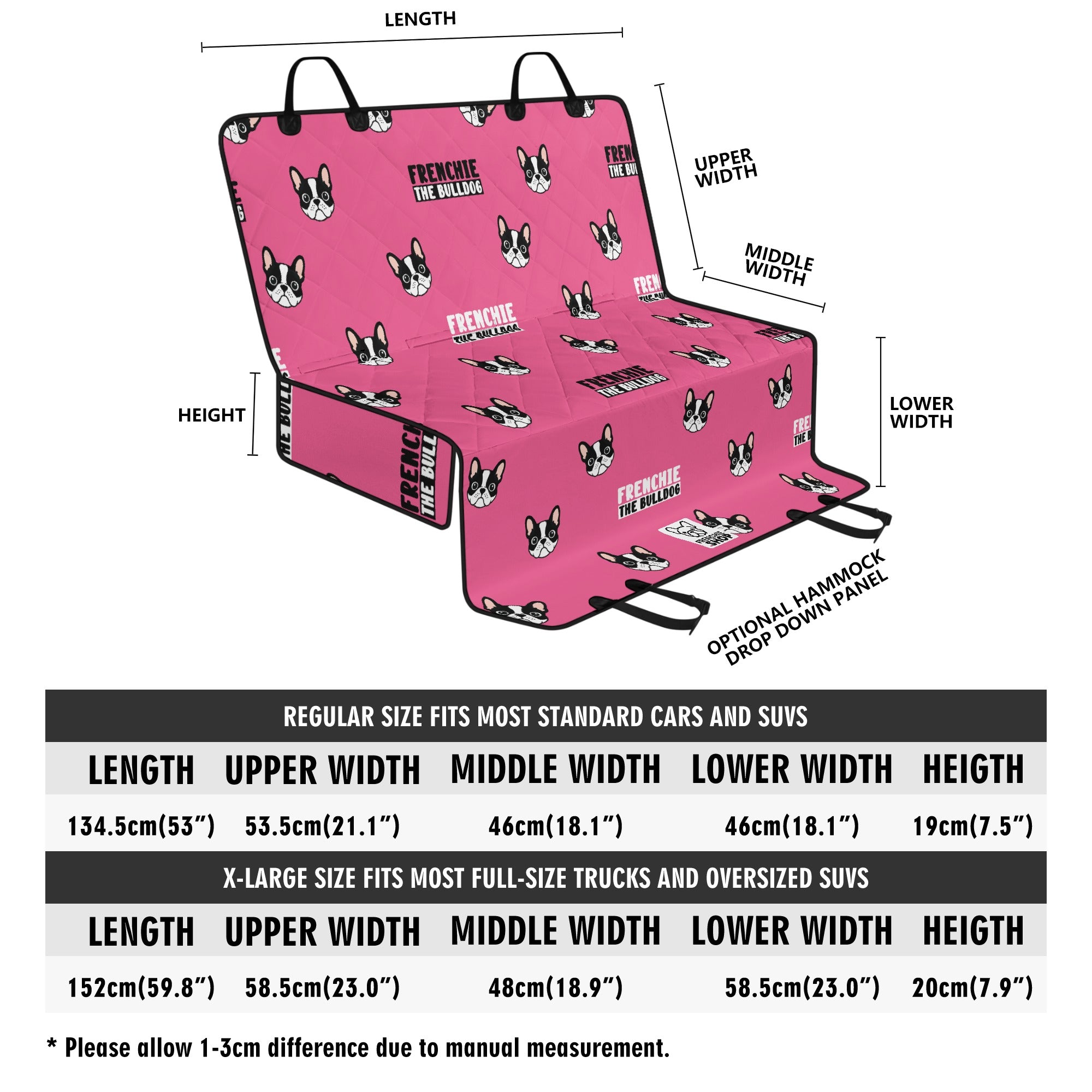 Ace - Car Pet Seat Covers for french bulldog